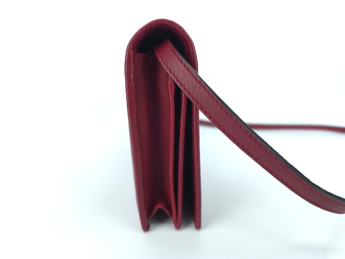 구찌 마이크로 시마 레더 크로스백 클러치 레드
 상품이미지3