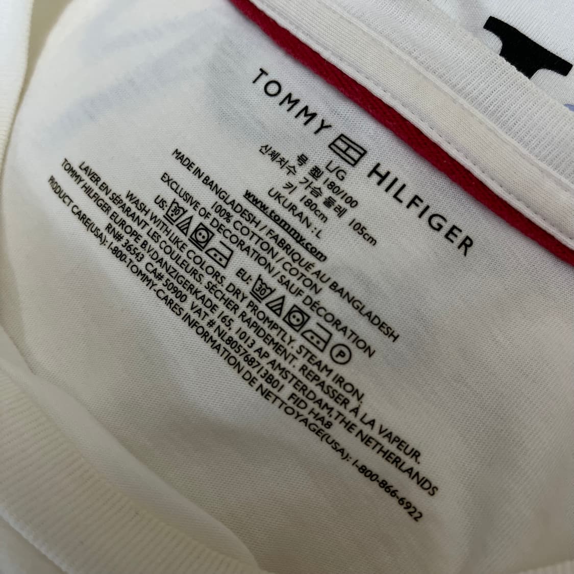 타미힐피거 미니플래그 라운드넥 반팔티 L/100 상품이미지6