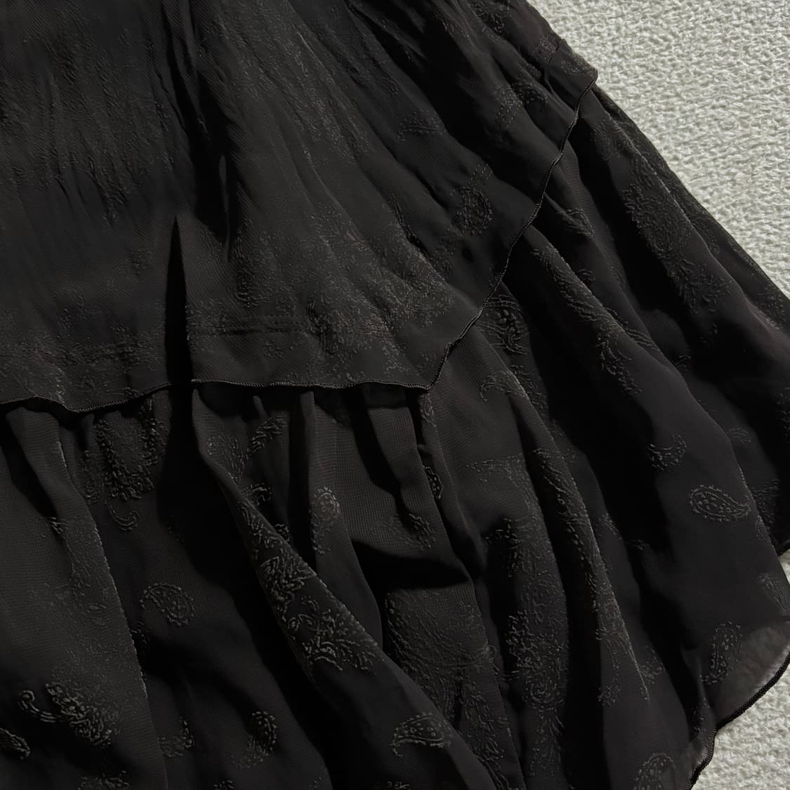 일본빈티지 모리걸 하구미 다크브라운 스커트 상품이미지3