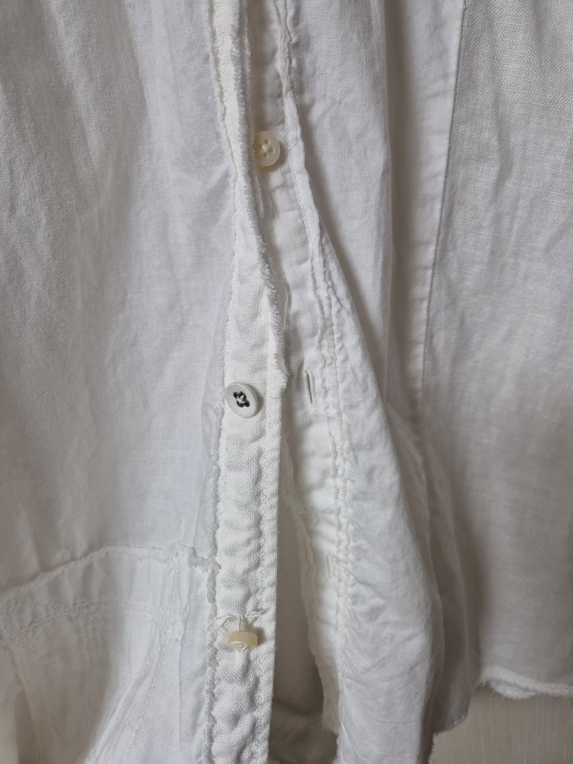 (정품) 캐피탈 패치워크 린넨 셔츠 남방 화이트 3 ( XL) 상품이미지7