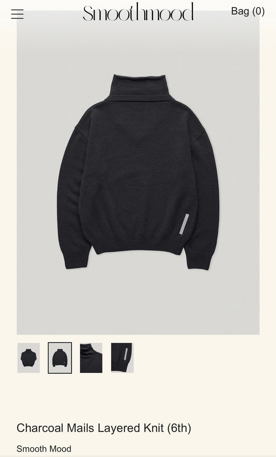 스무드무드 Charcoal Mails Layered Knit 상품이미지2