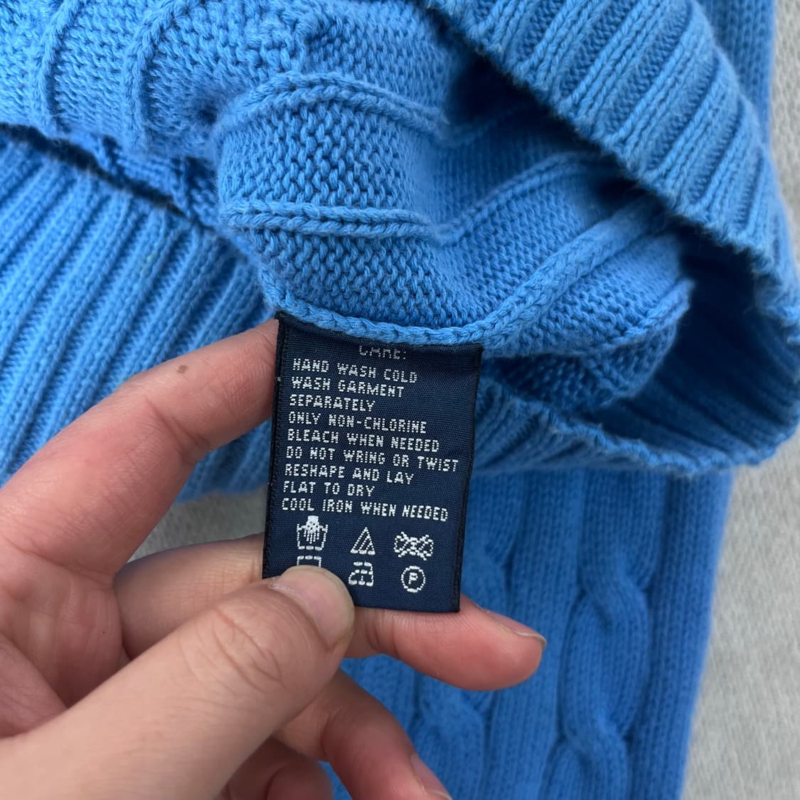 W 95 폴로랄프로렌 스포츠 꽈배기 니트 후드집업 상품이미지8