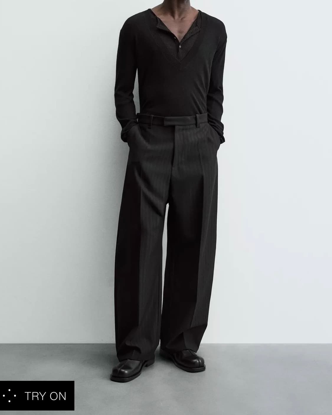 (매물x.새상품) 자라 스튜디오 울 커브드 핏 트라우저 상품이미지5