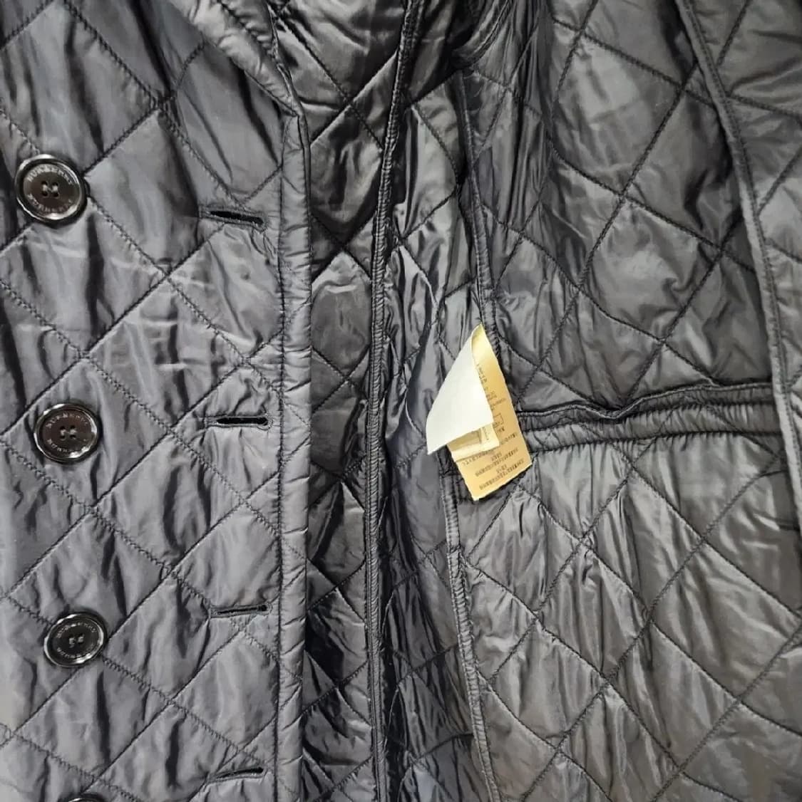 버버리 퀼팅 벨티드 롱패딩 블랙 S 상품이미지5