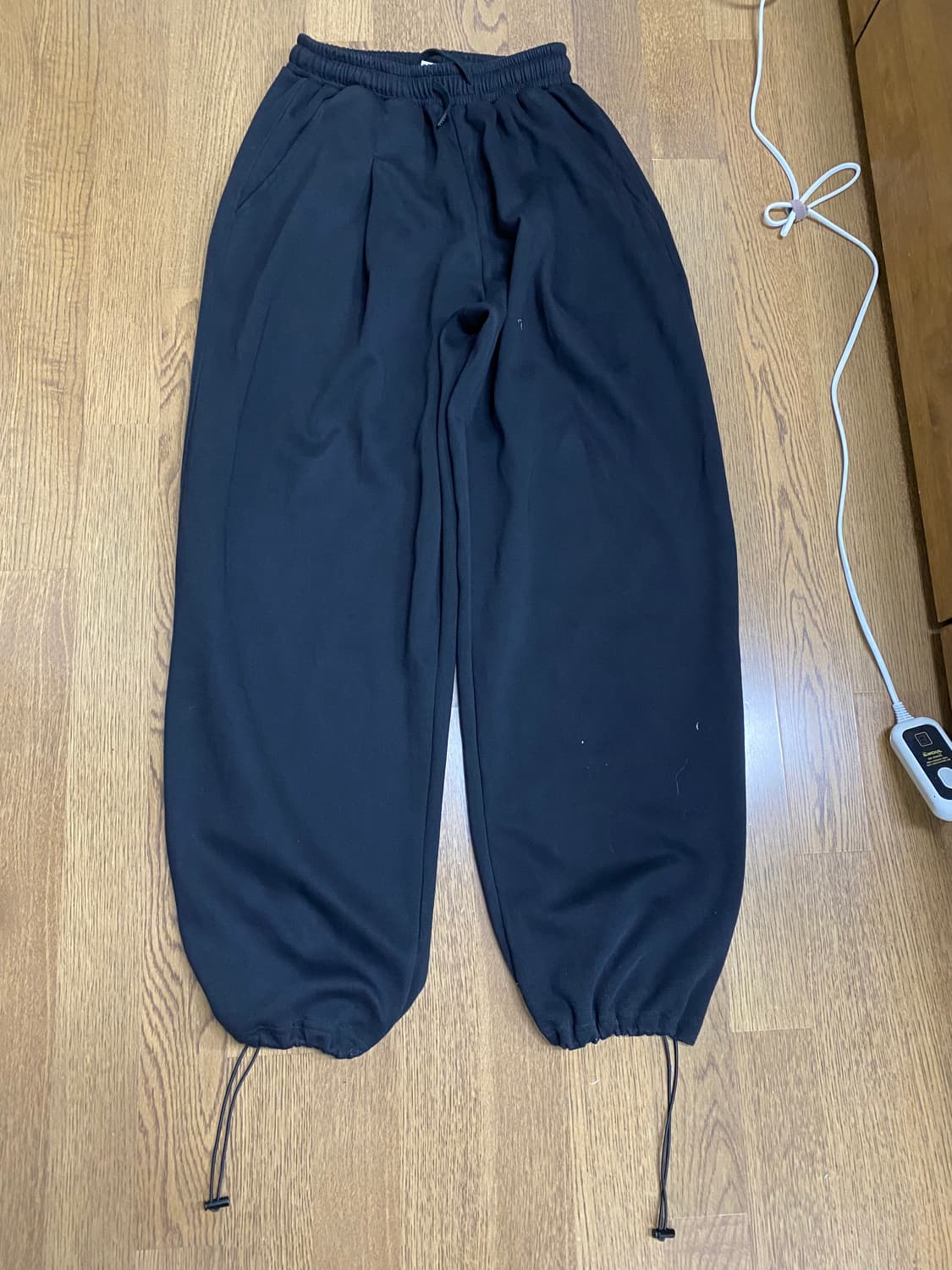 헤이 스트링 스웻 팬츠 블랙 os 상품이미지1