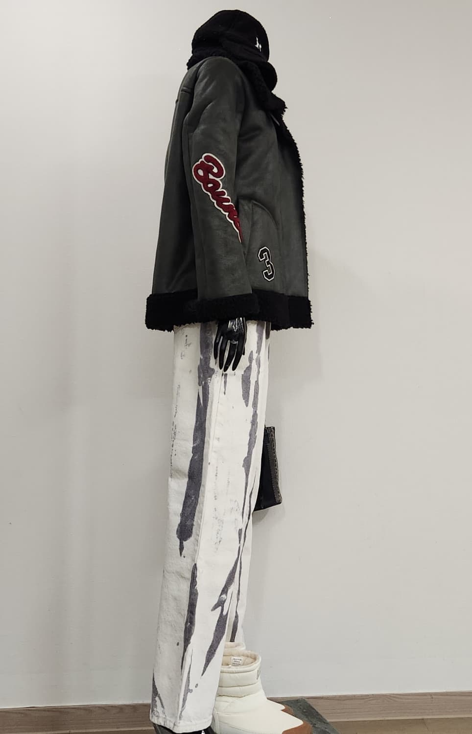 패치 무스탕점퍼 상품이미지4