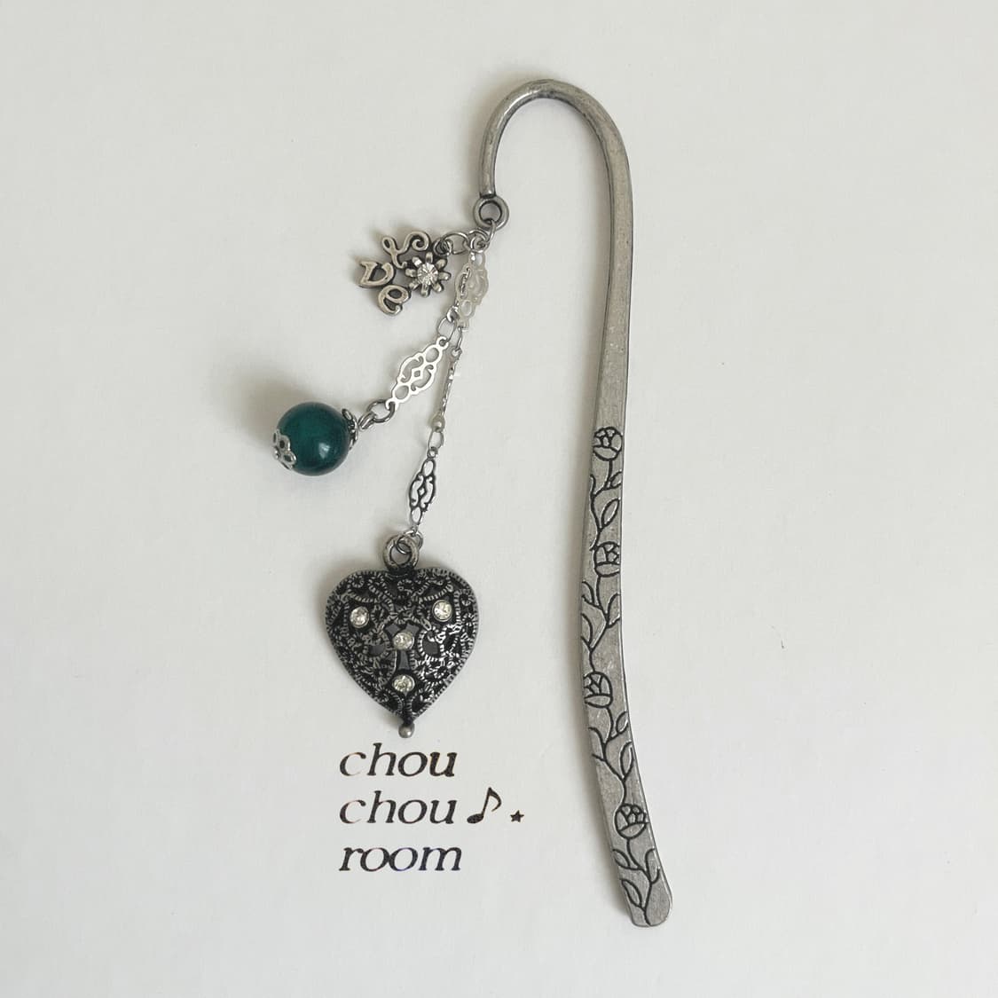 메탈 펜던트 책갈피 ⊰cubic heart⊱ bookmark 상품이미지2