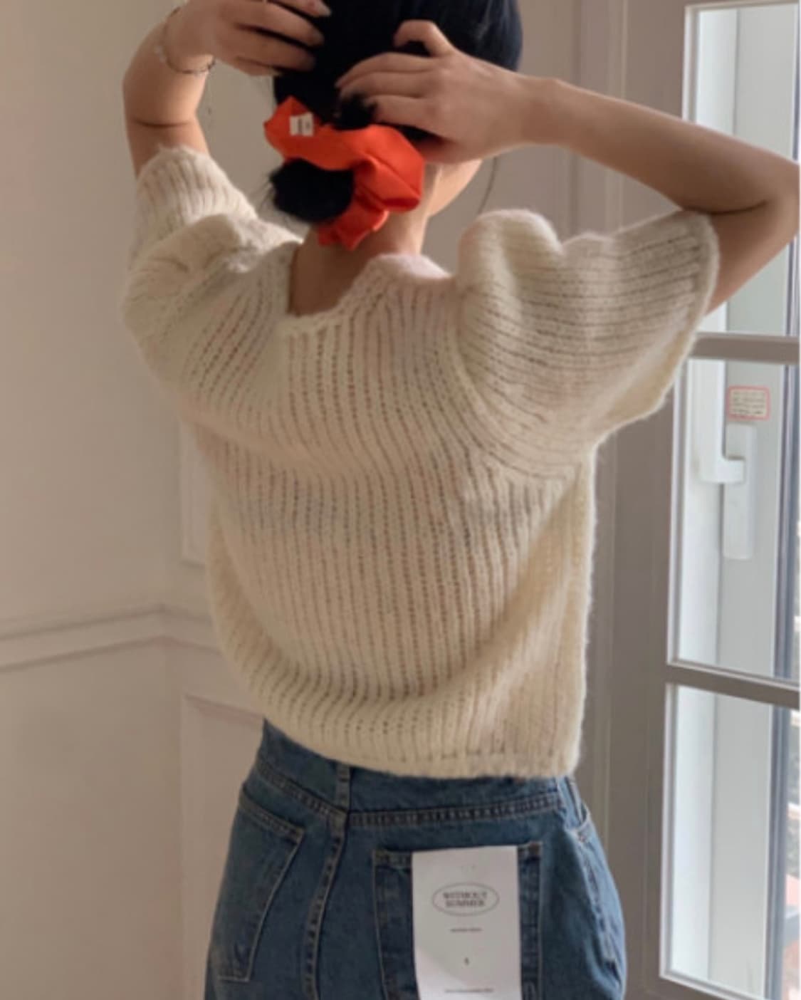 새상품 위드아웃썸머 헤더 니트 상품이미지2