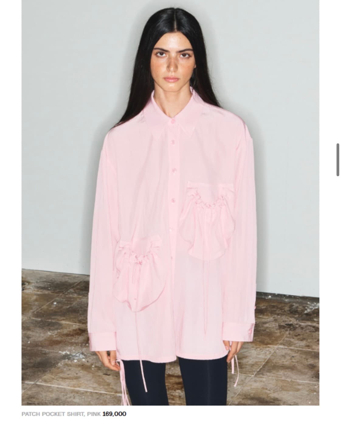 오픈와이와이 드로우 스트링 패치포켓 셔츠 상품이미지1