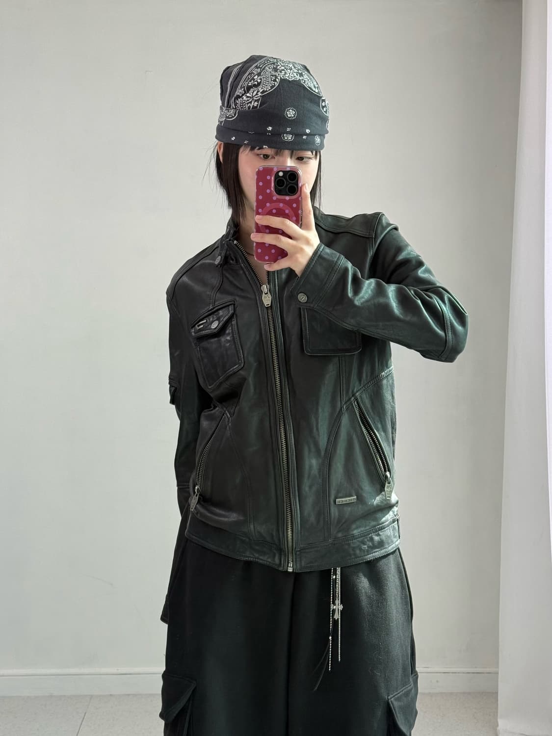 디젤 쉽스킨 레더자켓 상품이미지3