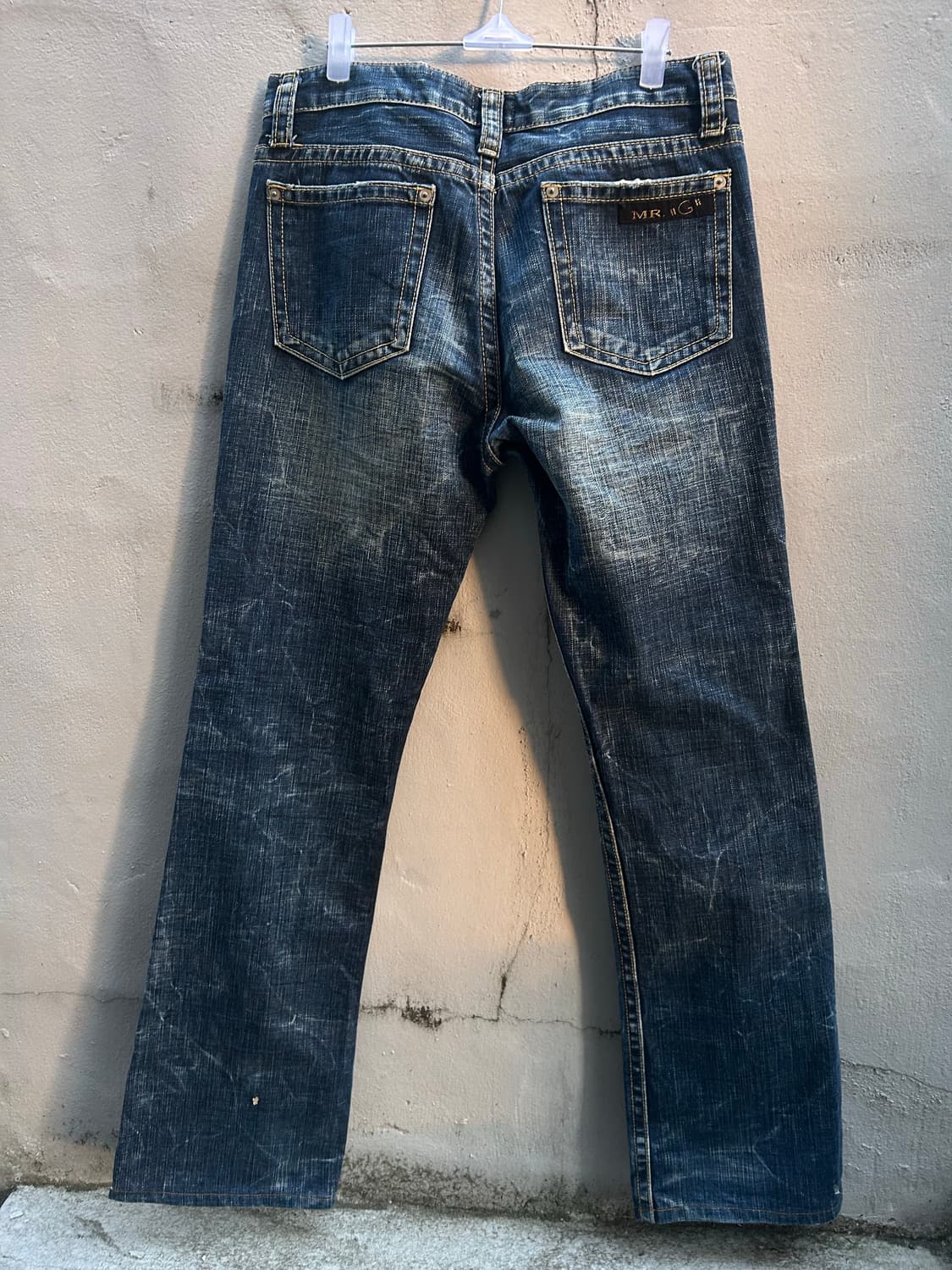 1990s JPN pikball 그런지 데미지 디테일 데님팬츠 상품이미지4