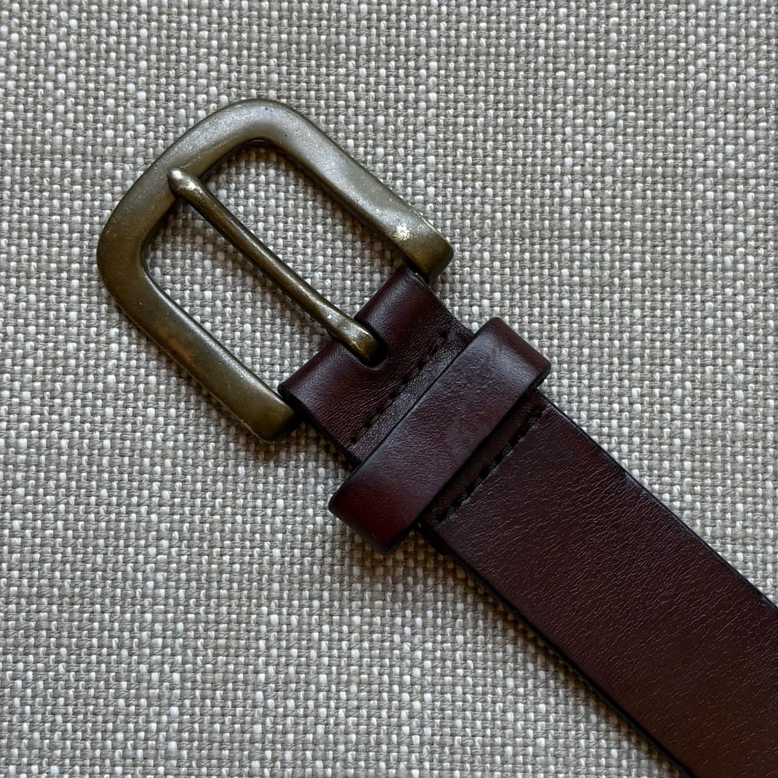 [28-29] 90s USA GAP 브라운 레더 브라스 버클 벨트 상품이미지5