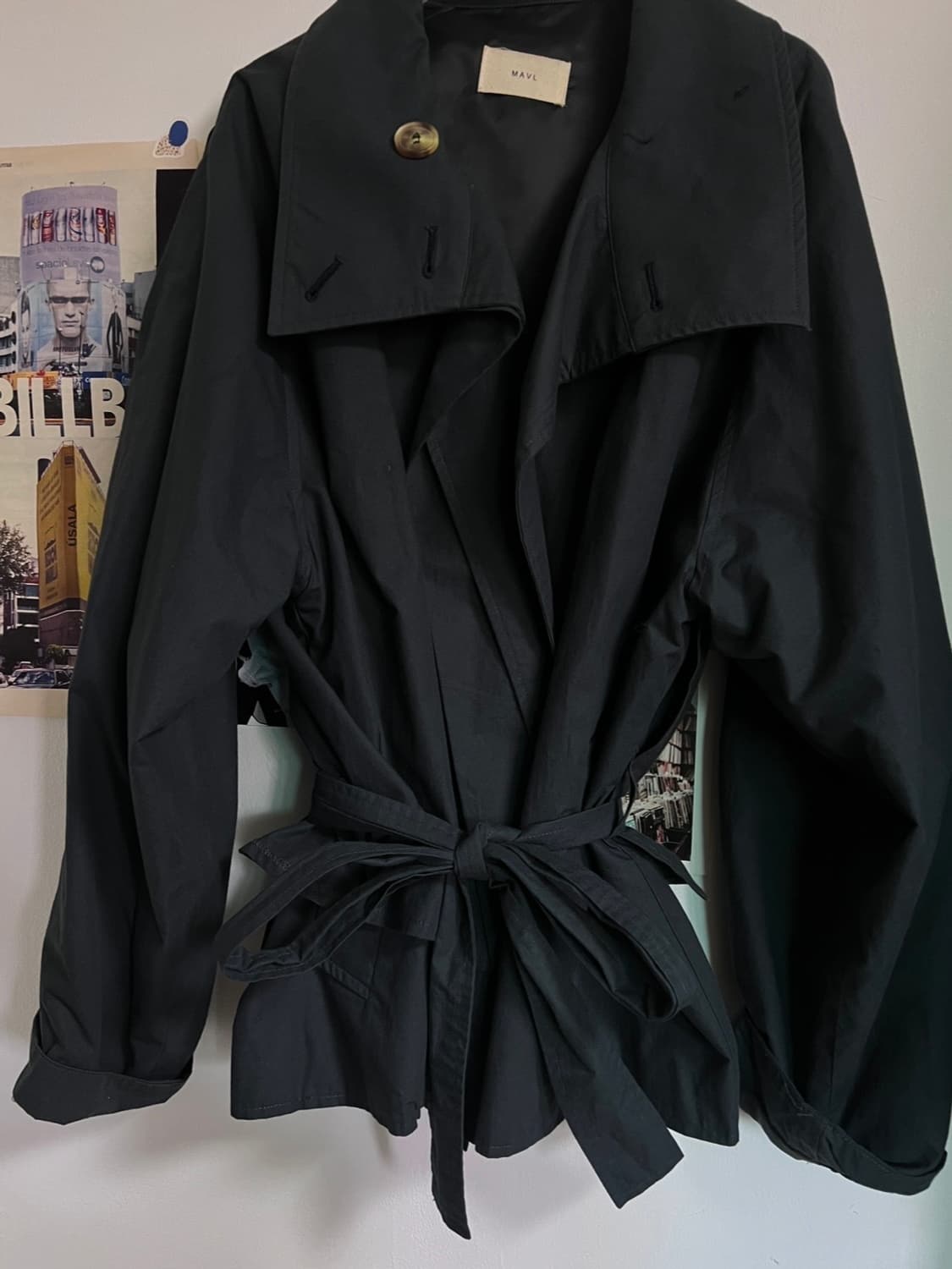 Vintage Short Trench Coat Navy 숏 트렌치 상품이미지1