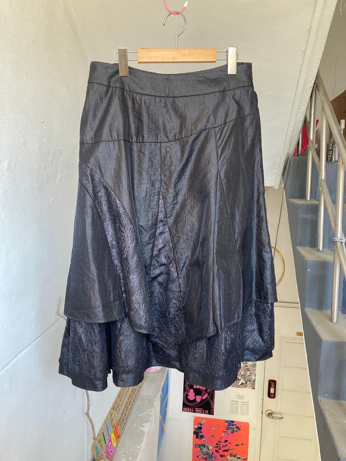 y2k 퍼프 레이스 미디 스커트 상품이미지4