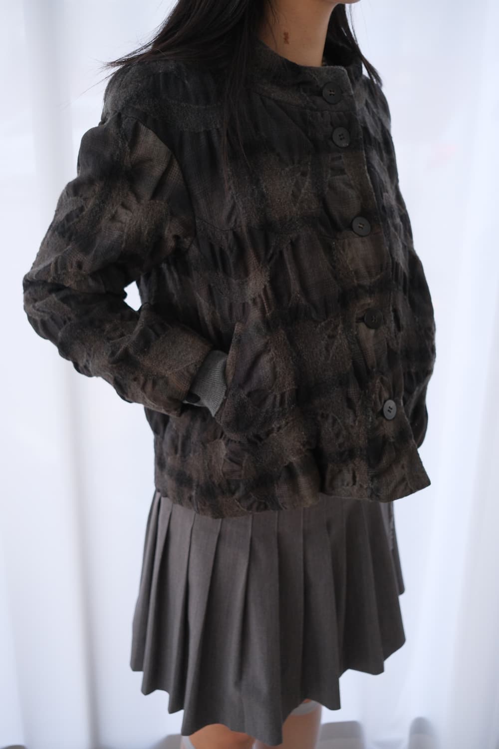Shrunken check jacket 상품이미지1