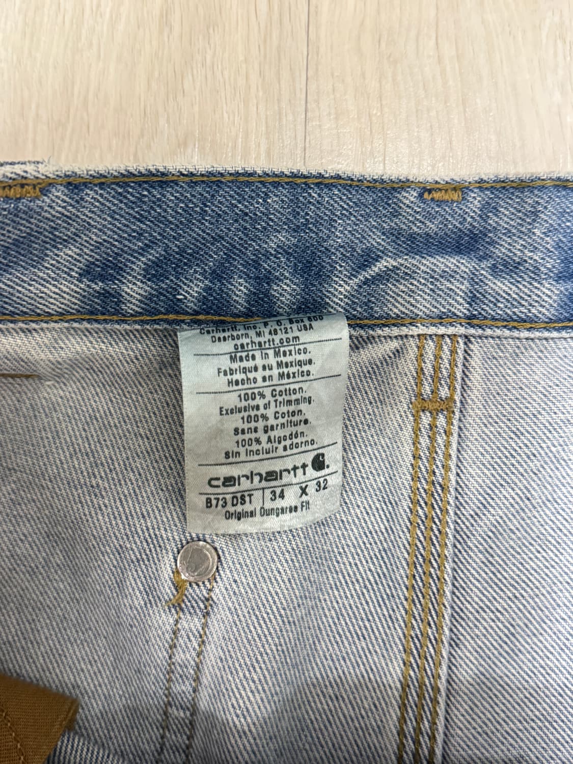 [34/32] 빈티지 칼하트 더블니 데님 DST  상품이미지5