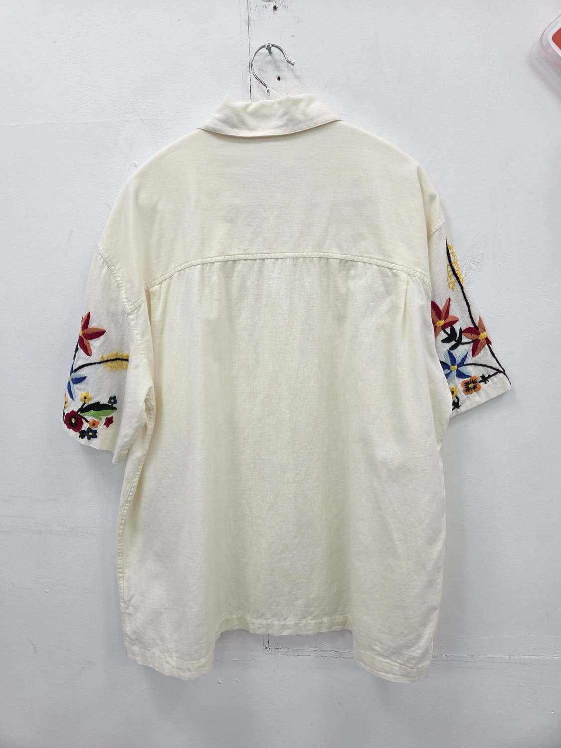 L 22SS YMC 꽃 자수 반팔 셔츠 아이보리 상품이미지7