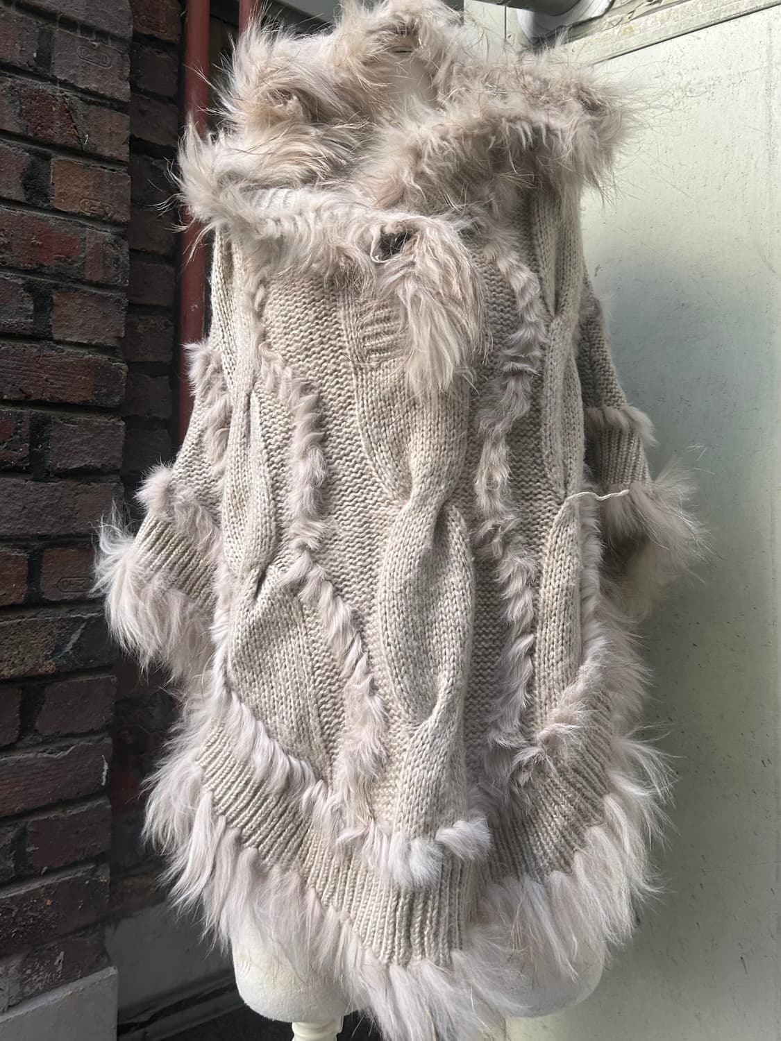 2000s JPN 모리걸 후드 퍼 케이프  상품이미지3