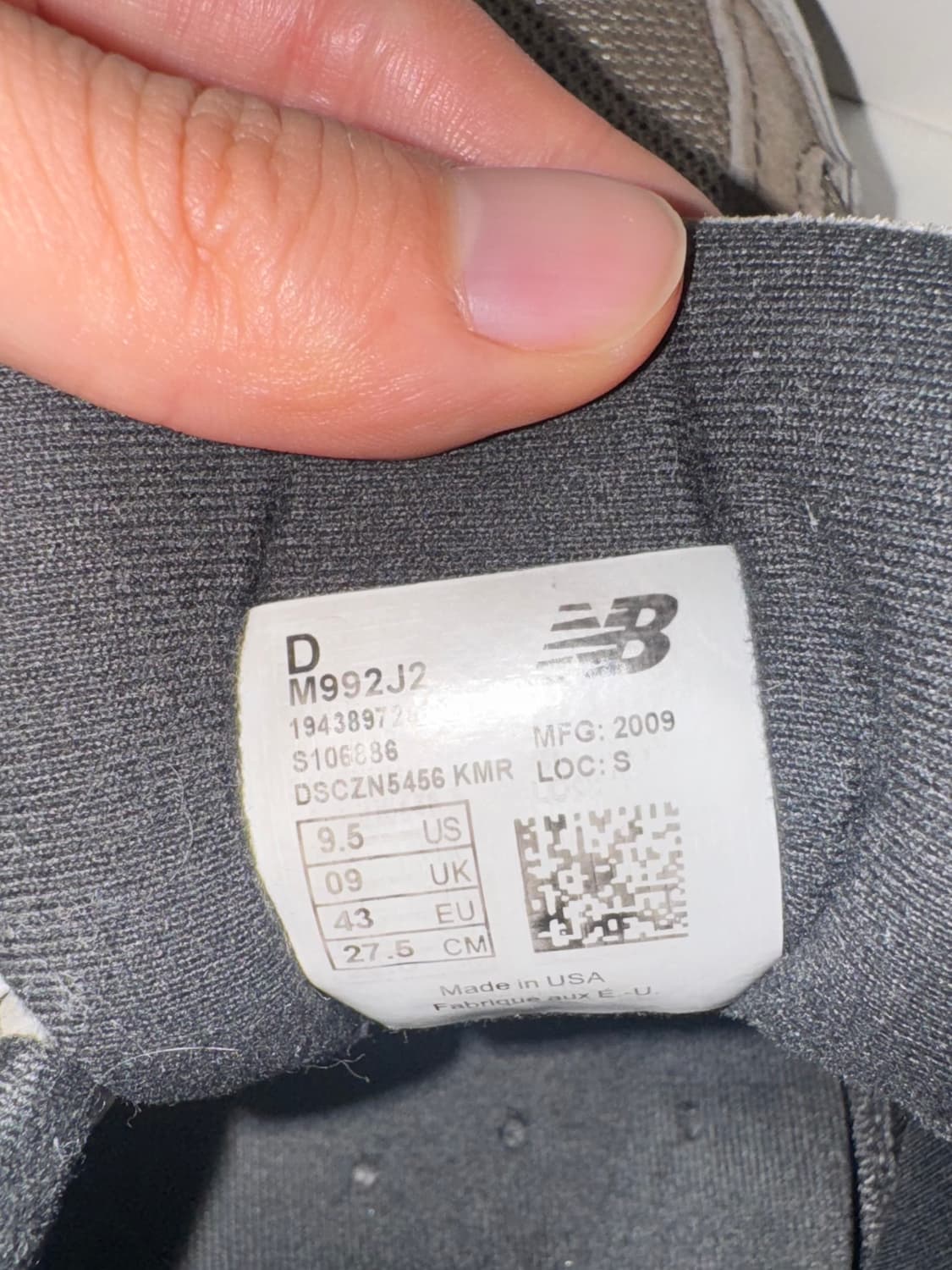 New Balance X JJJJound 992 Made in USA G 상품이미지7