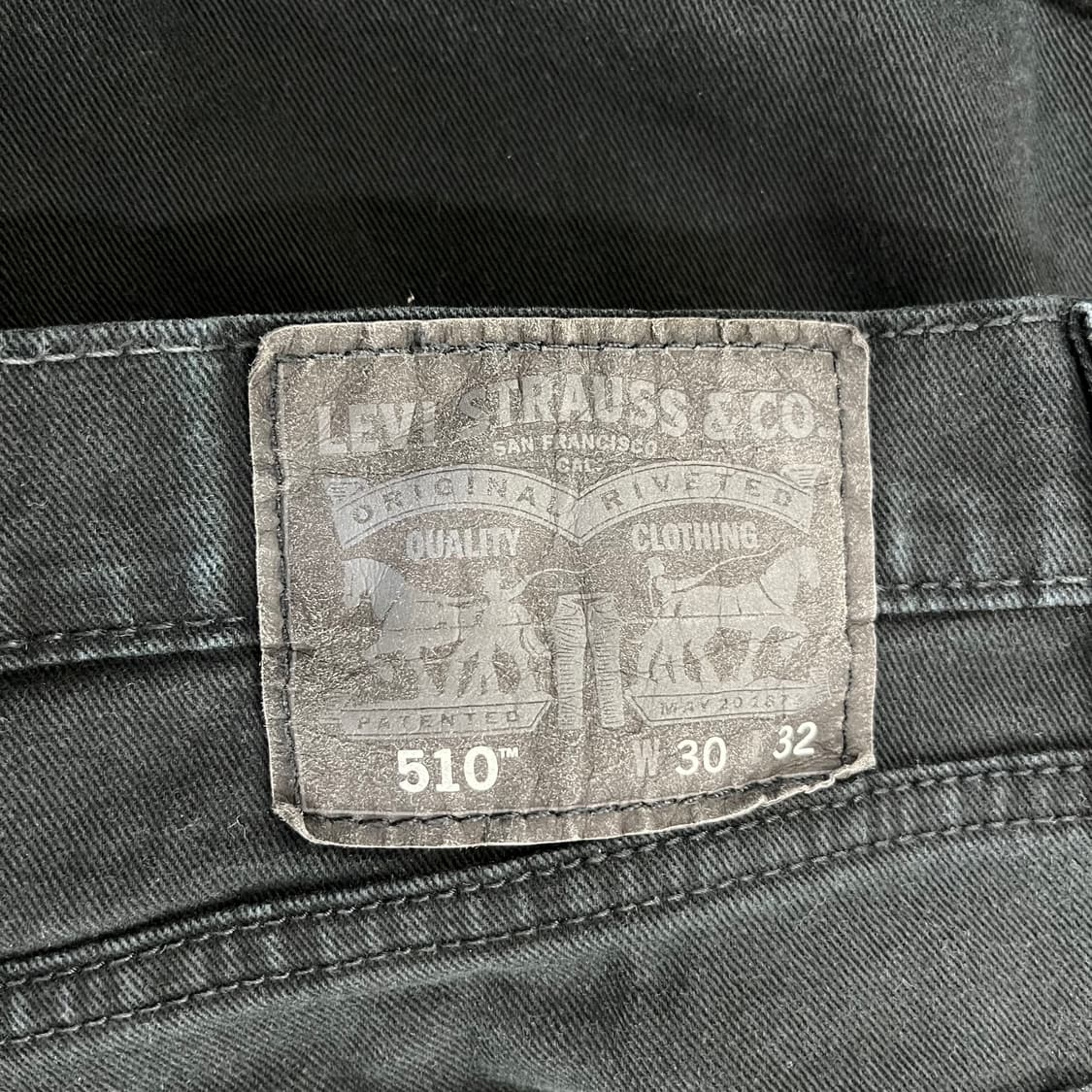 [30] 리바이스 510 스키니핏 블랙진 흑청 데님 청바지 0116M1 상품이미지5