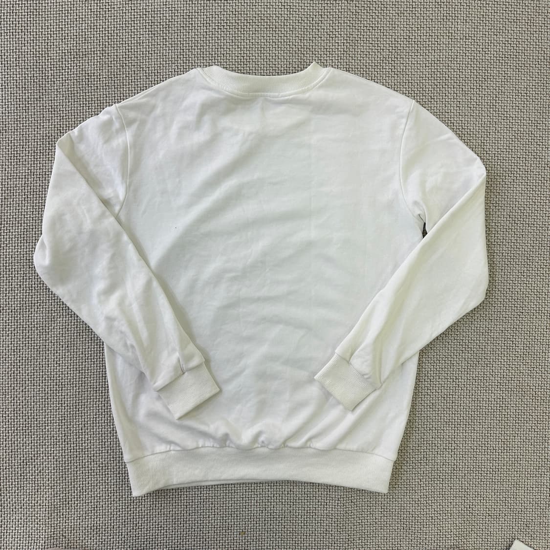 실측확인 빈티지 화이트 맨투맨 0423D 상품이미지4