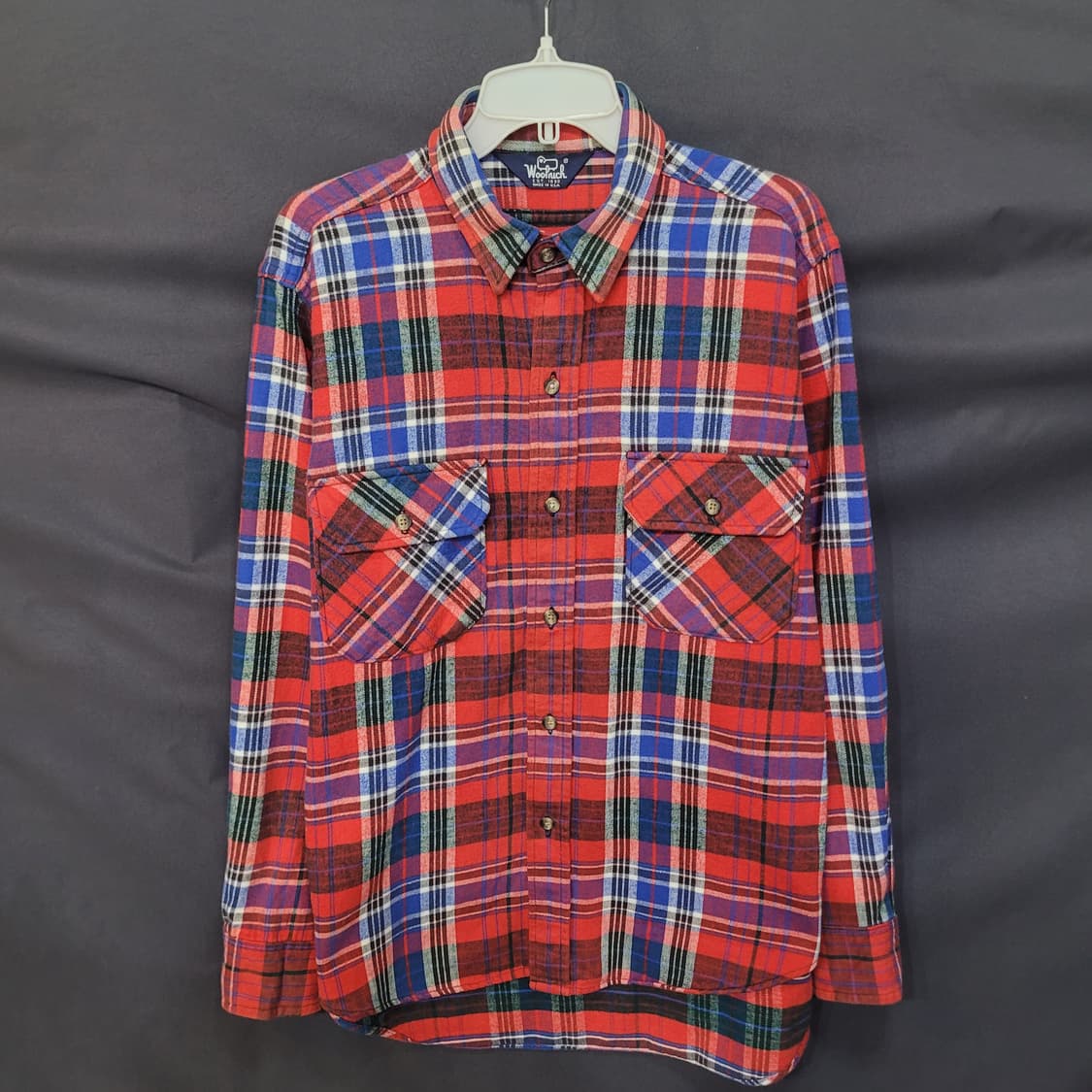 Woolrich 빈티지 1980s USA 체크 플란넬 셔츠 상품이미지1