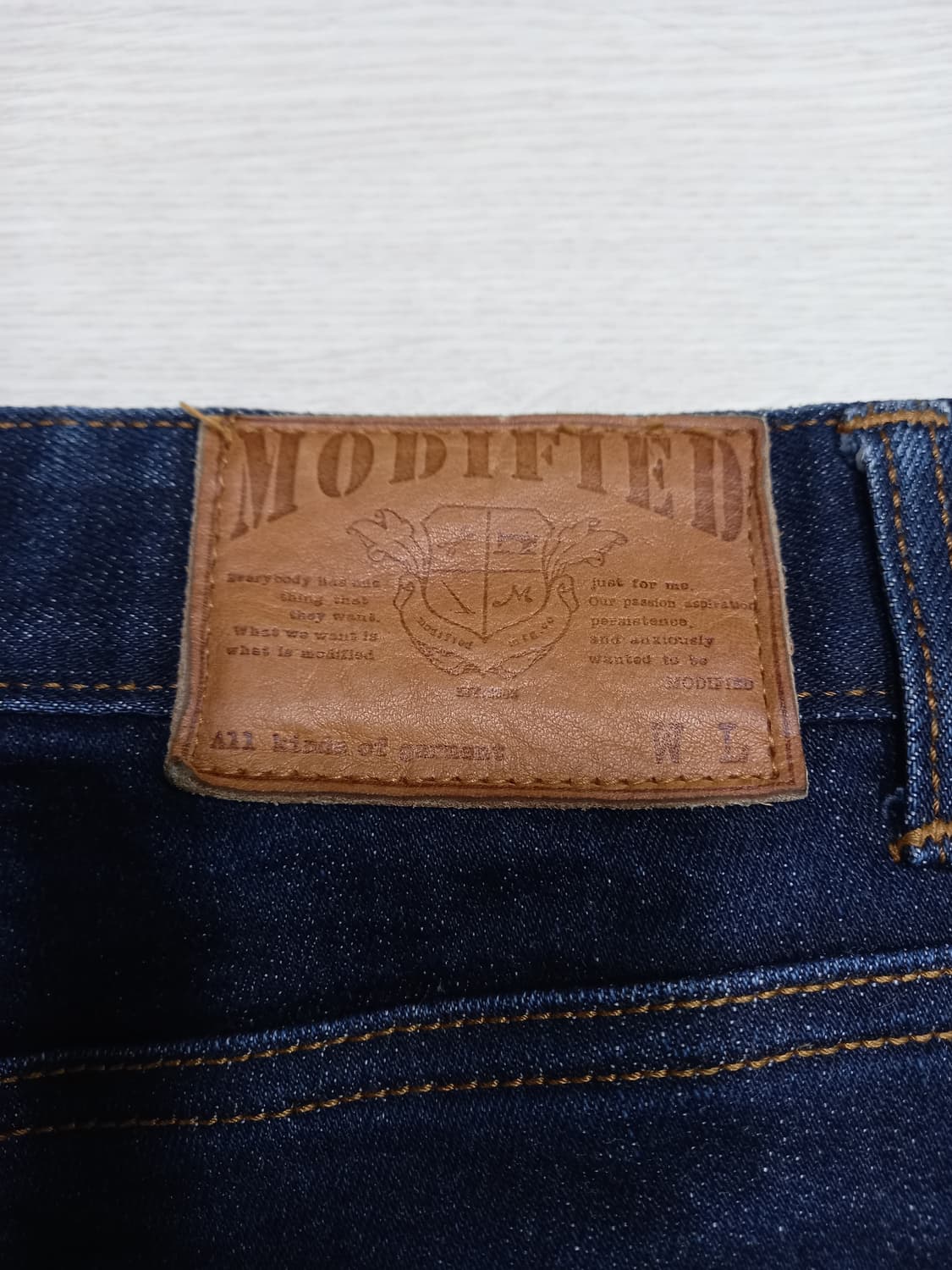 30 MODIFIED Kor 워싱 스판 슬림일자진 진청 30-163 상품이미지5