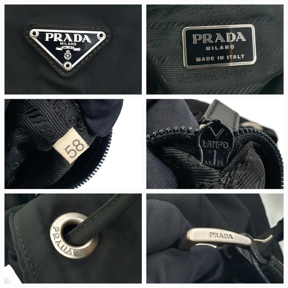 프라다 리나일론 원포켓 블랙 백팩 BZ4650 상품이미지5