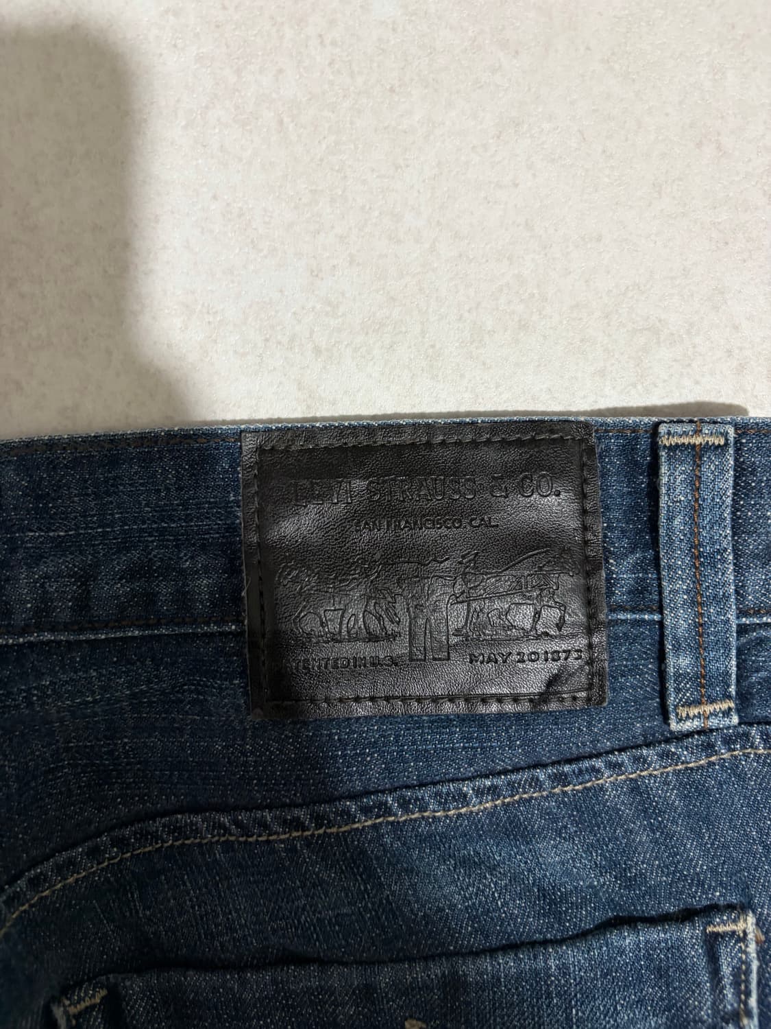 리바이스 올드스쿨 레더패치 오버 스트레이트진 32 상품이미지3