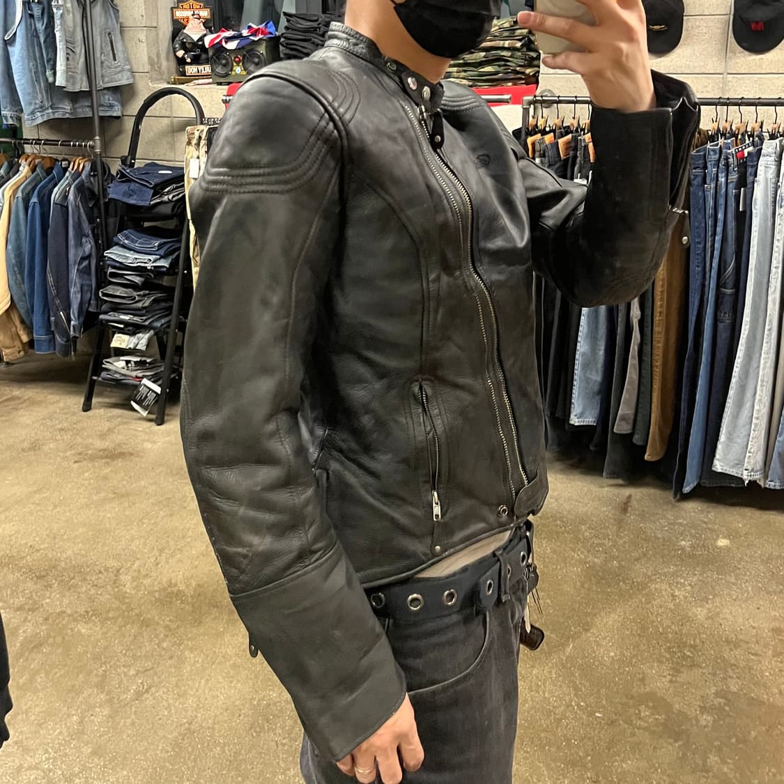 Cafe racer 가죽 라이더 자켓 (100) 상품이미지9