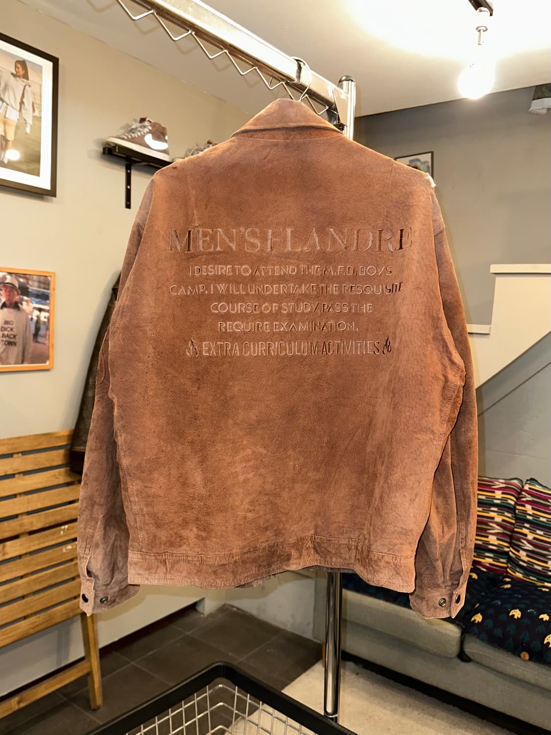 90’s Men’s Flandre pig-leather embroider 상품이미지4