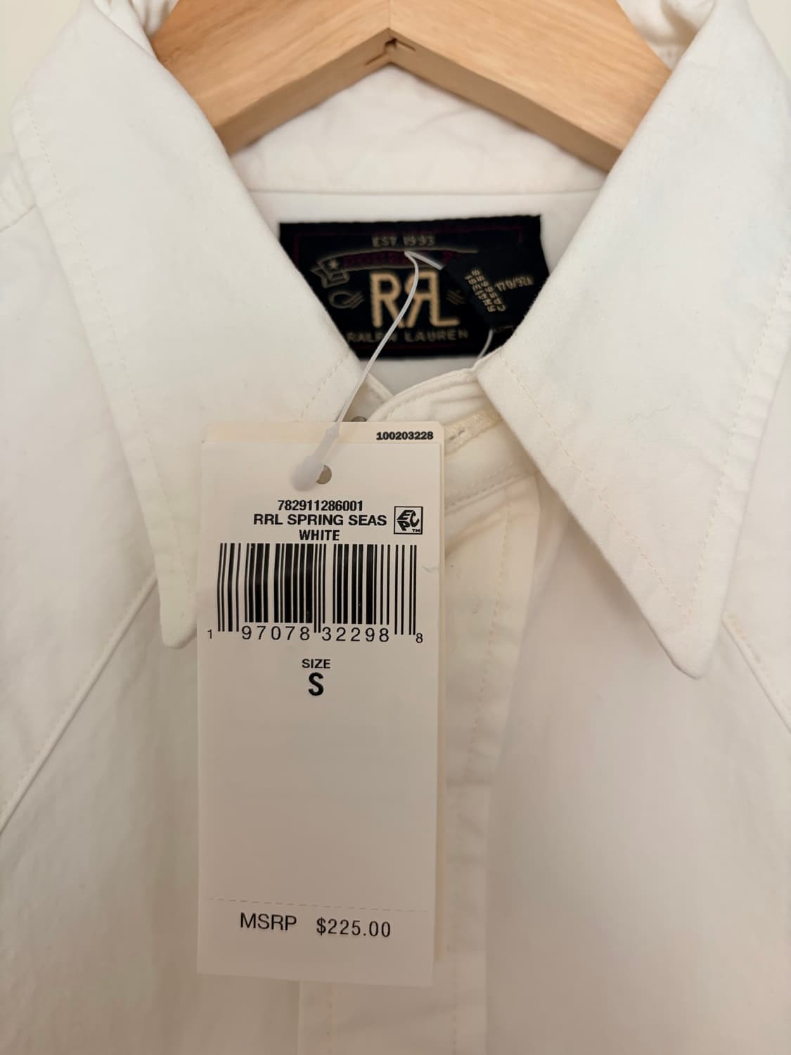 RRL 더블알엘 슬림 핏 포플린 웨스턴 셔츠 화이트 S 상품이미지3