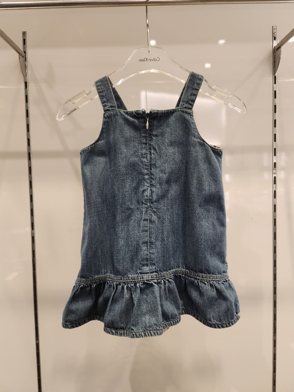 버버리키즈 데님 멜빵원피스9M 상품이미지2