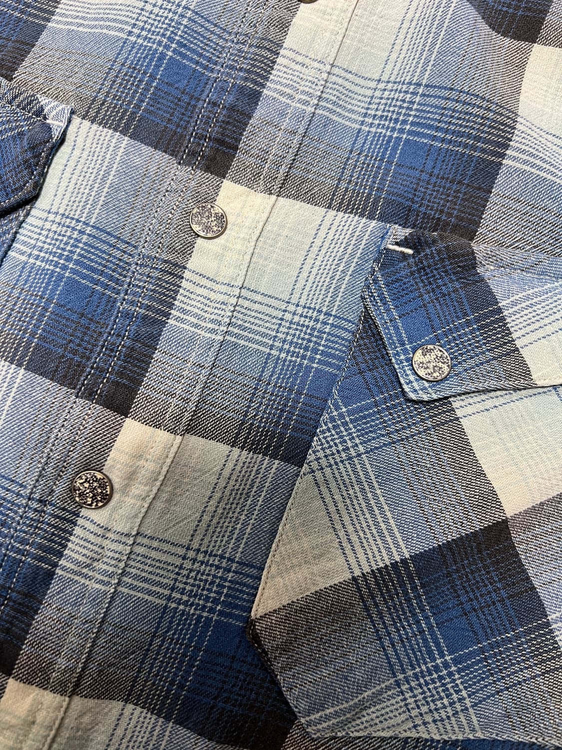 택포24) RRL 더블알엘 플래드 트윌 체크 웨스턴셔츠 M 상품이미지3