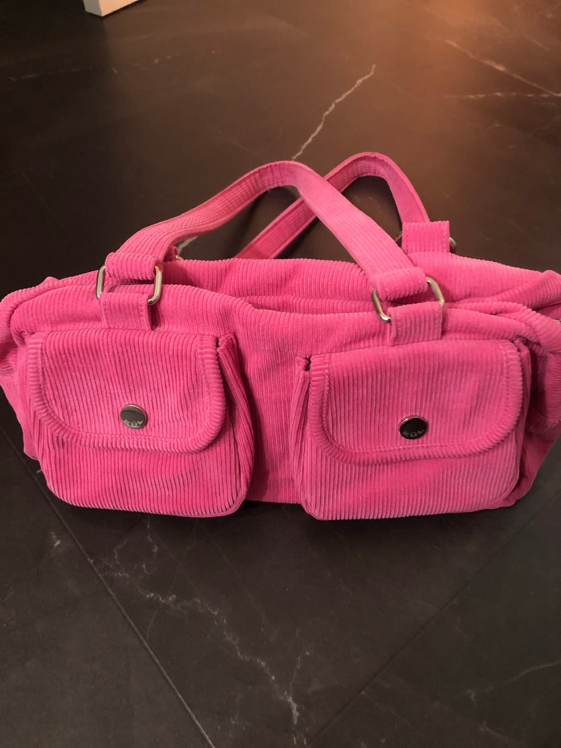 큘 포켓 백 코듀로이 핑크 가방 상품이미지1