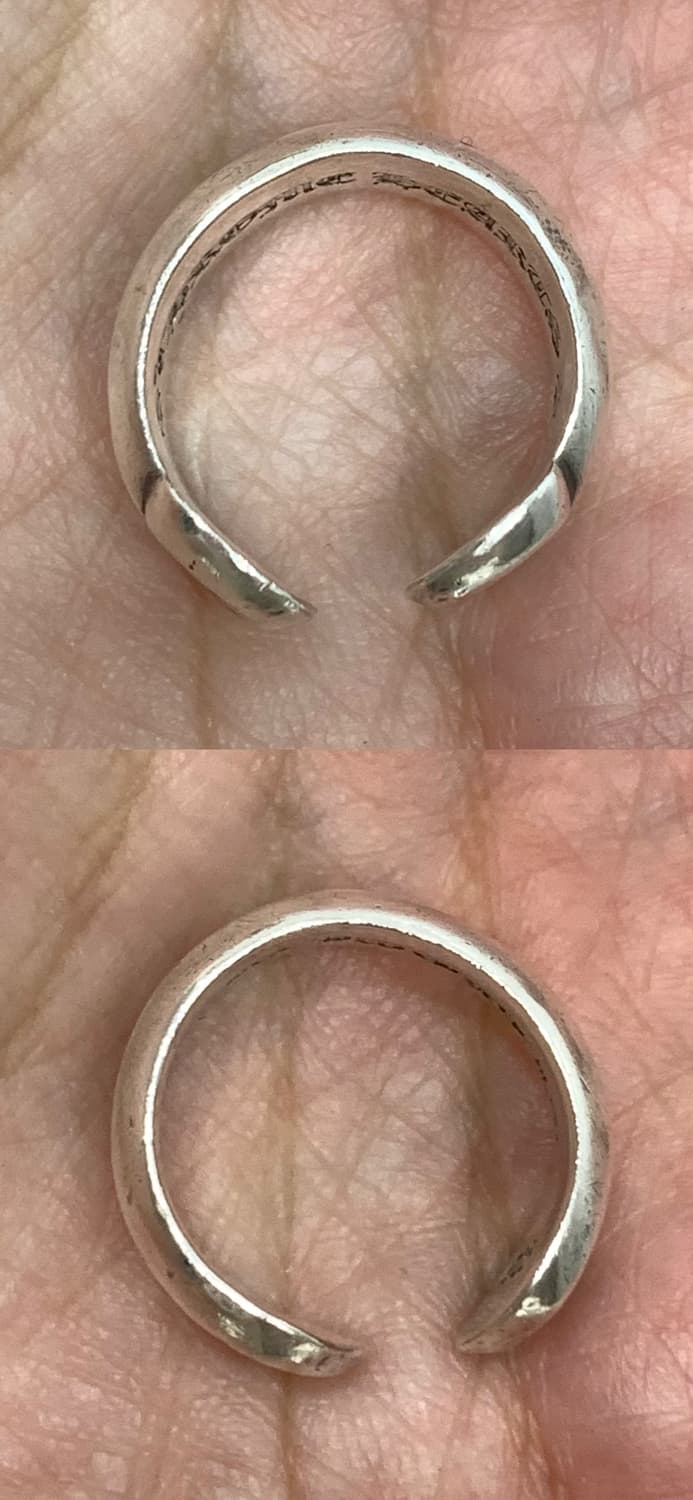 [US 6.5] 크롬하츠 스크롤 라벨 링 스몰 반지 상품이미지4