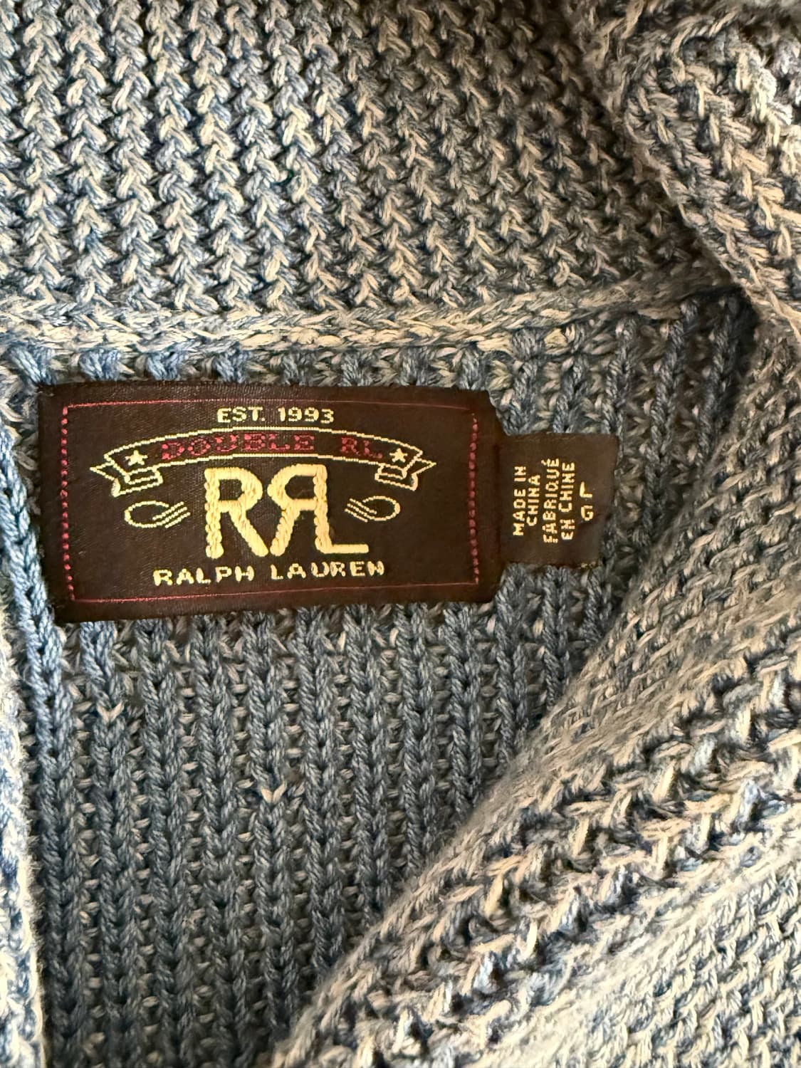 RRL 숄카라 핸드니트 패치워크 Shawl kara hand knit 상품이미지5