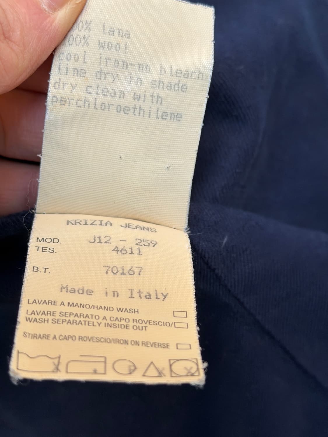 Krizia Jeans 라나 울 더블 하프 코트 40 상품이미지8