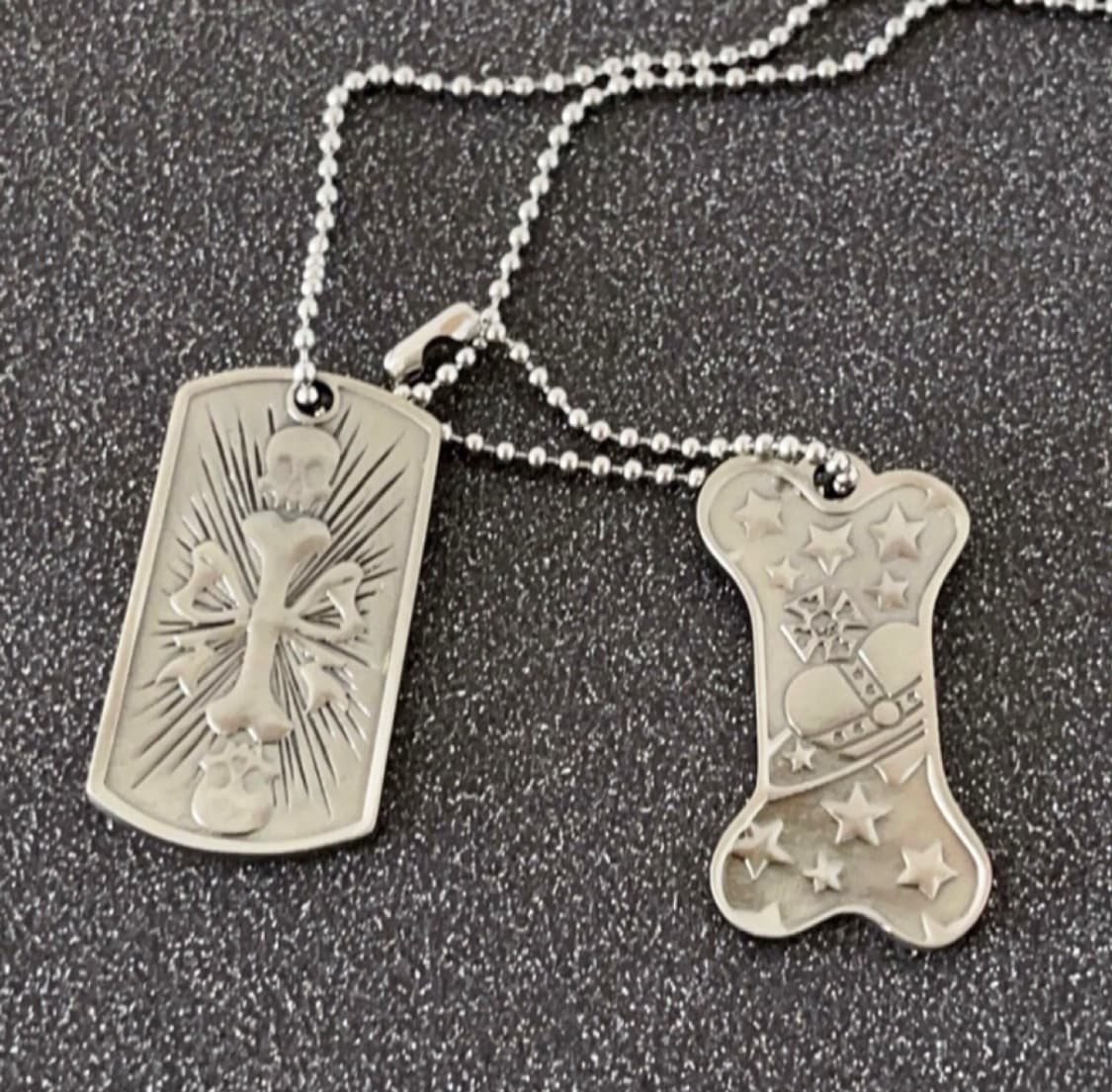 비비안웨스트우드 아카이브 orb 레터링 각인 도그택 목걸이 상품이미지4