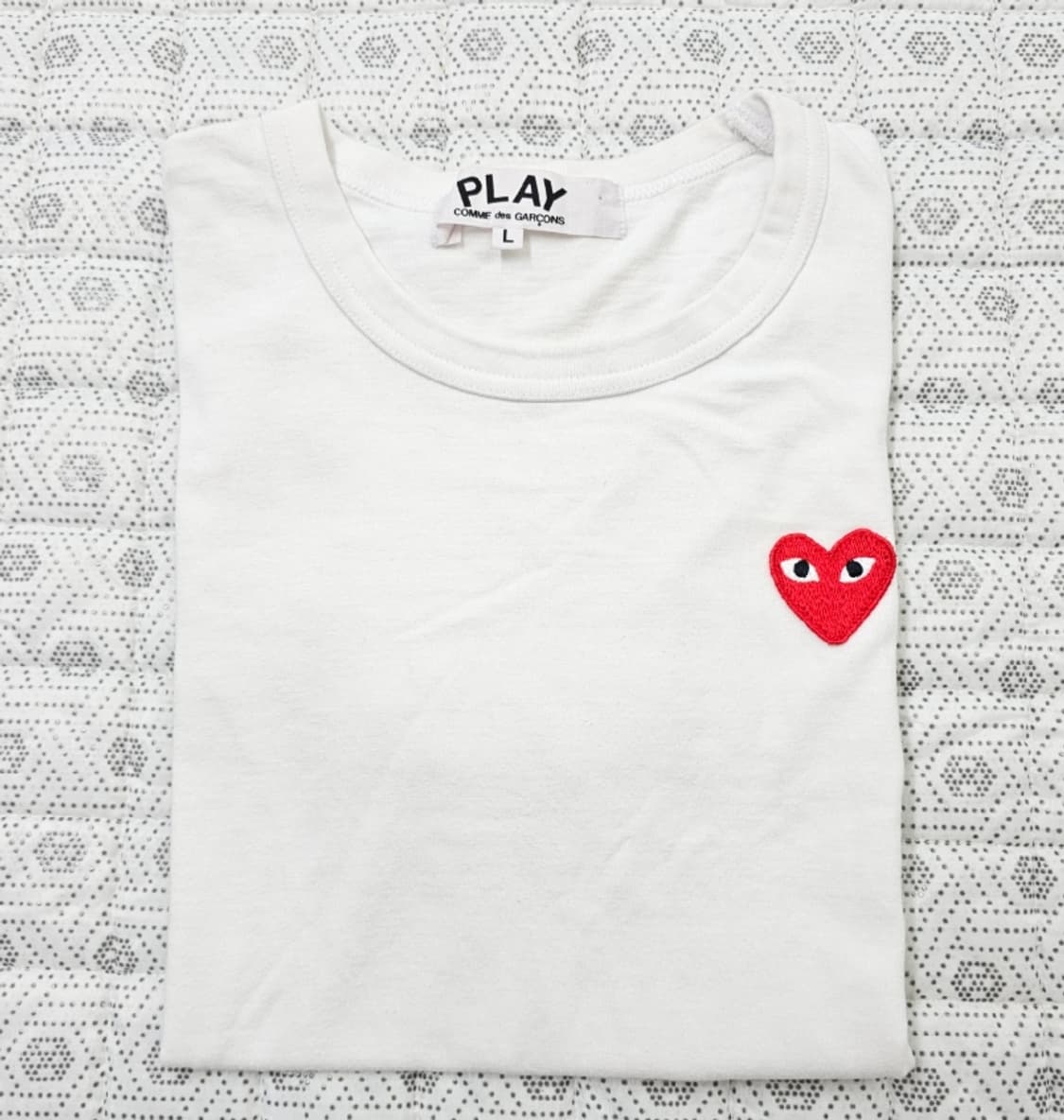 꼼데가르송 PLAY 흰색 반팔 ~66 상품이미지1