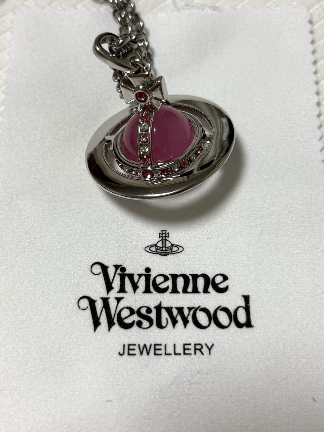 비비안웨스트우드 아카이브 핑크 orb 목걸이 상품이미지1