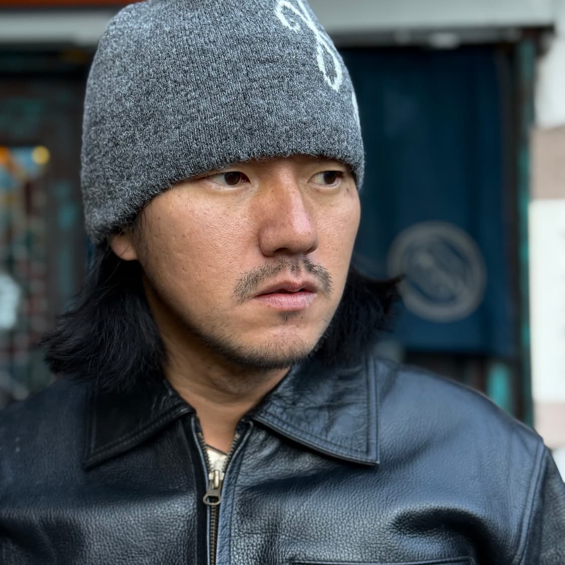 키앙크 알파카 울 블랜드 비니 [아쿠아블루/베이지] 상품이미지7