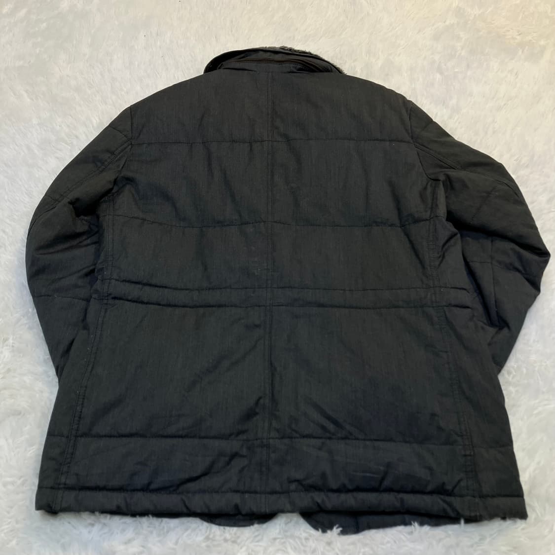 빈티지 자라 맨 차콜 넥 퍼 패딩 o-836 y2k 스트릿 모리 갸루 일 상품이미지4