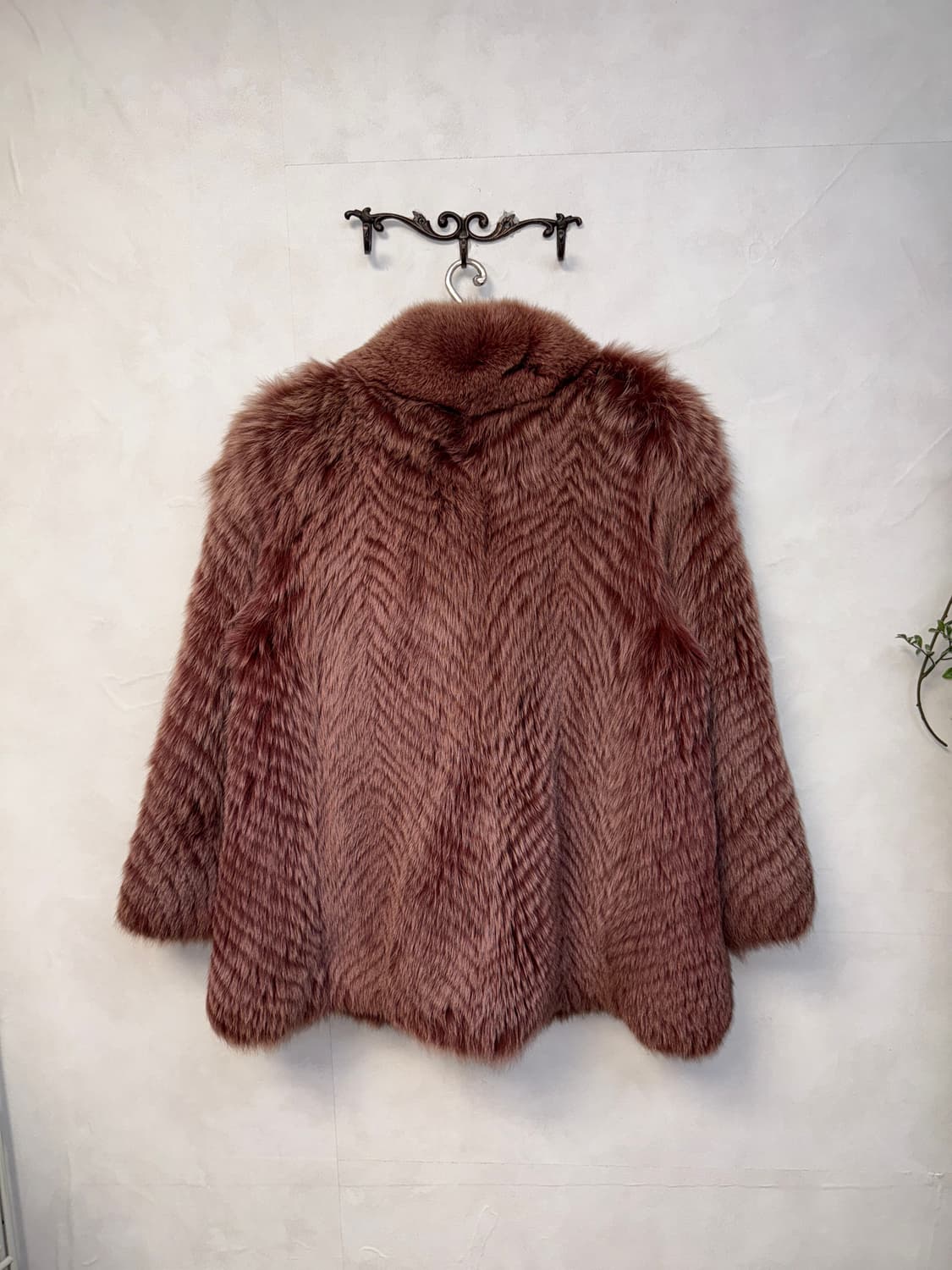 Jindo SAGA mink cherry rose fox fur coat 상품이미지3