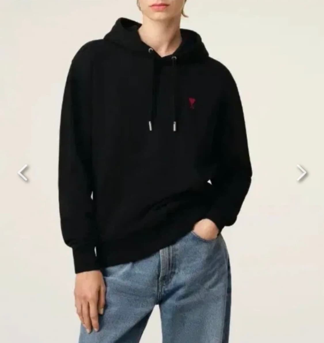 새상품/QR정품 / 아미 후드티 스몰로고 블랙,그레이 상품이미지5