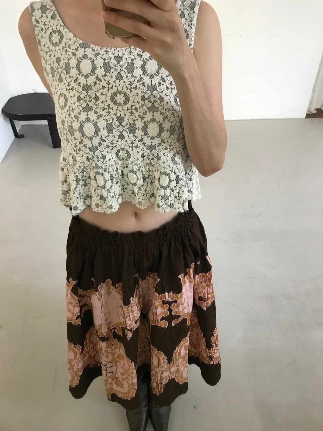 vintage pattern skirt 상품이미지8