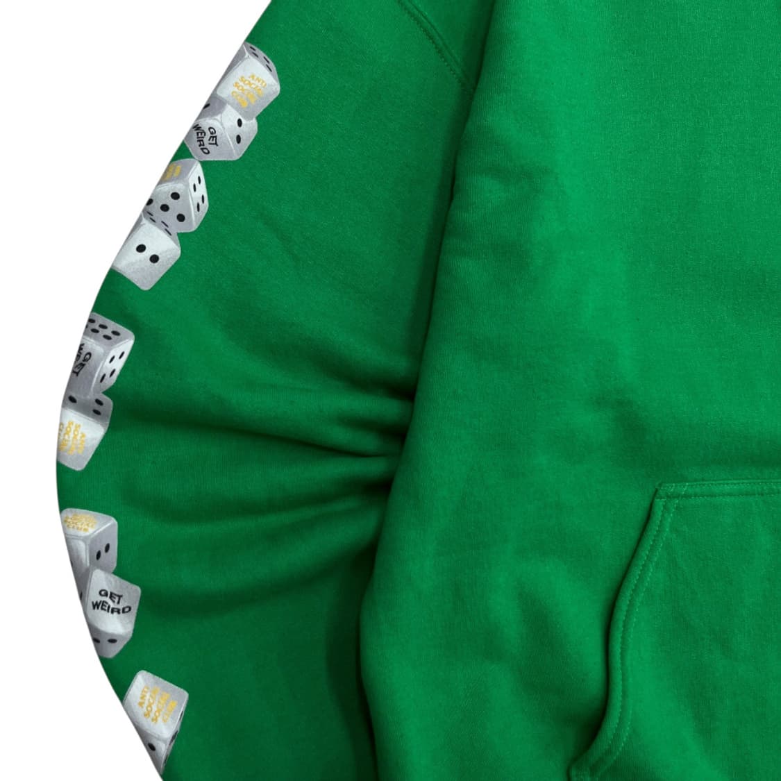 안티쇼셜쇼셜클 주사위로고 그린 후드 L 상품이미지7