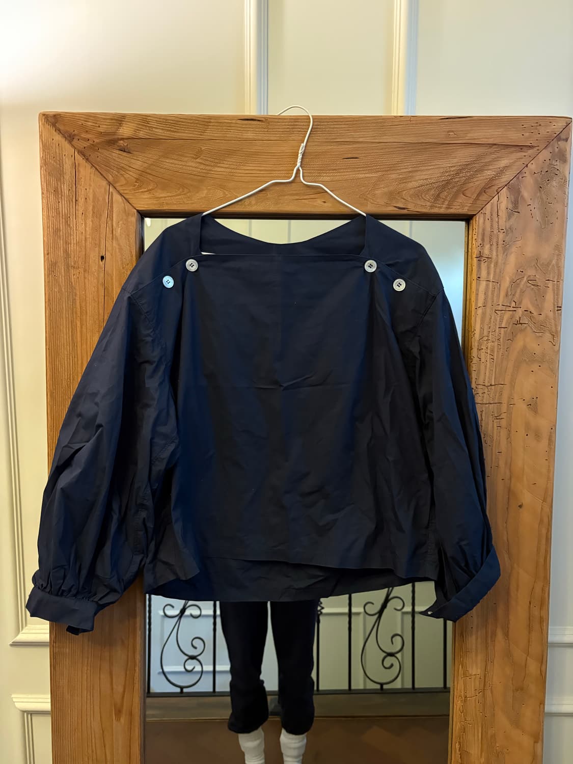 문달 네이비 보트넥 셔츠 상품이미지1