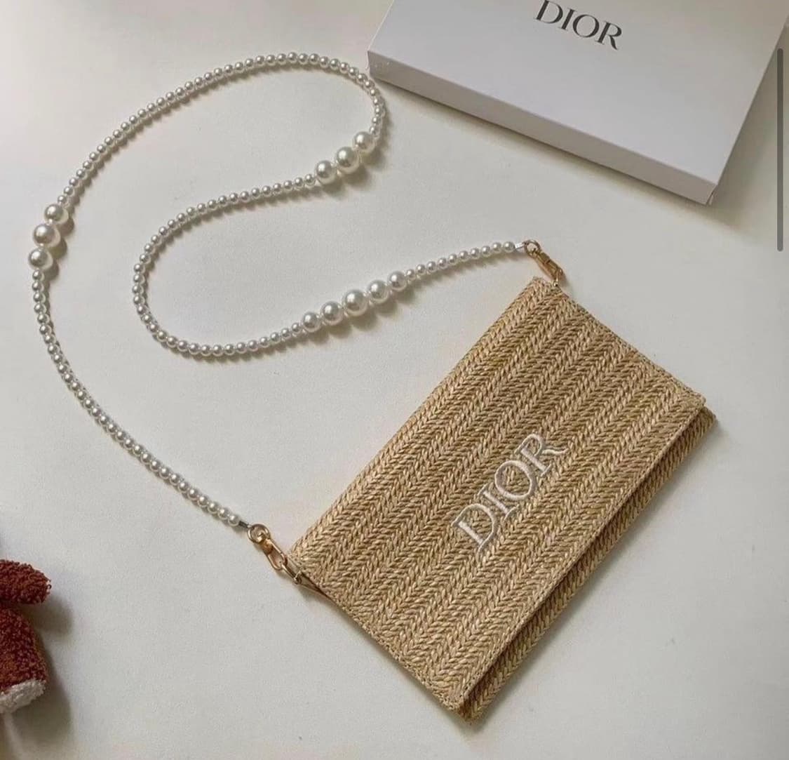 디올 라탄 클러치 진주 스트랩 크로스백 상품이미지3
