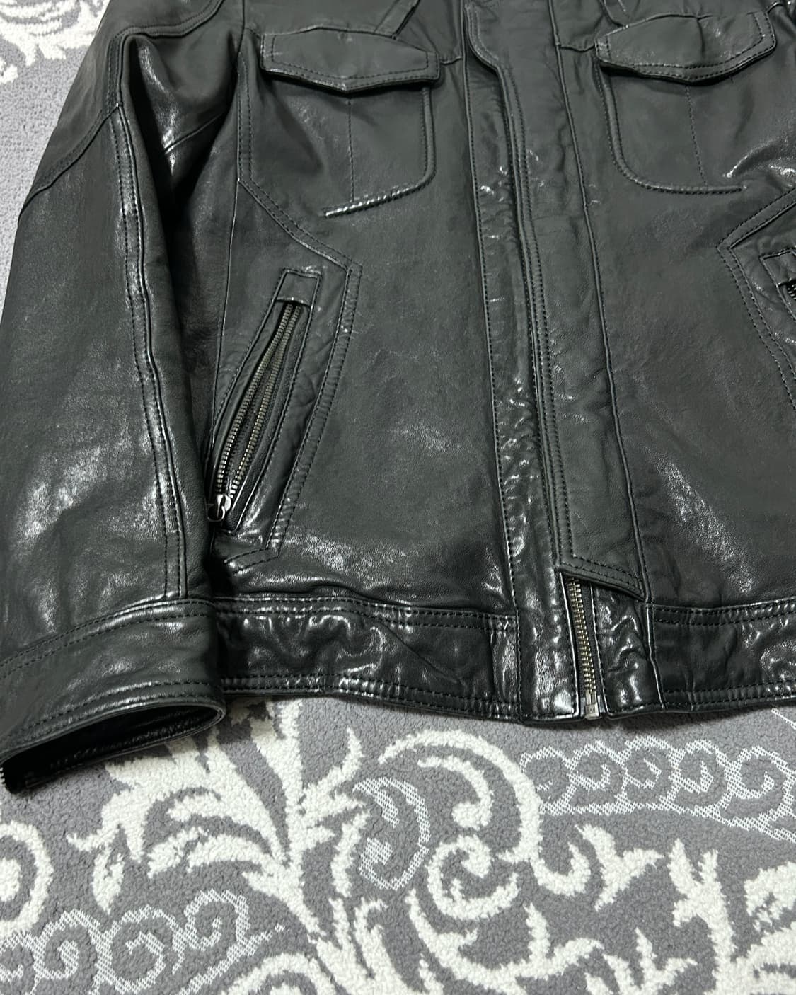 00‘s 하이넥 램스킨 자켓 상품이미지5